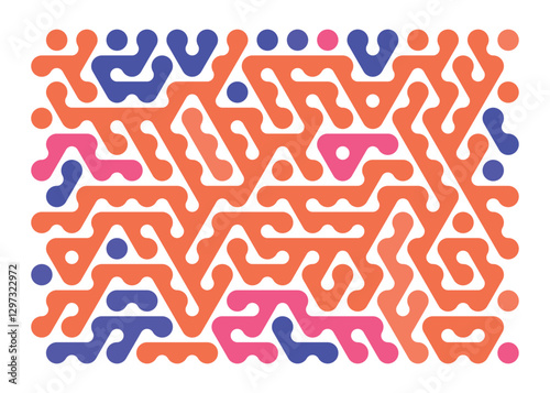 Abstract Colorful Hexagonal Pattern