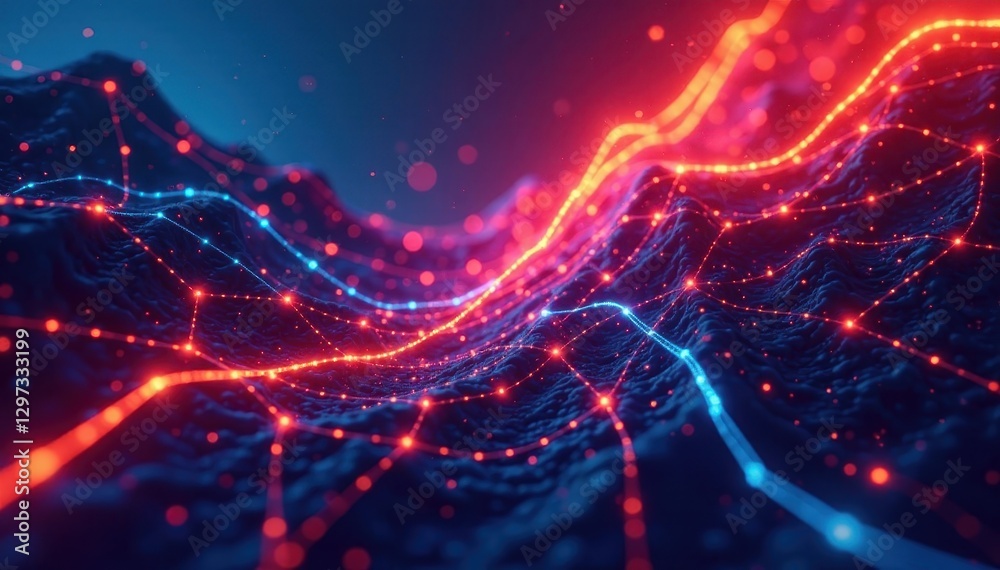 Obraz premium Abstract geometric lines forming a complex grid , minimalist, clean