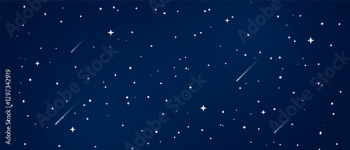 Dark Sky Full Of Stars And Shooting Star