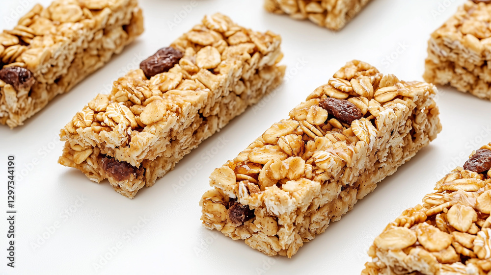 Partially Eaten Granola Bars on a White Background
Partially Eaten Granola Bars on a White Background