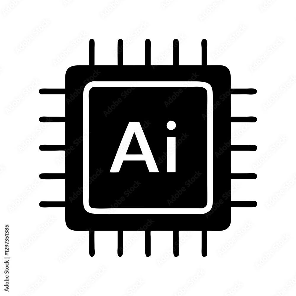 an illustrative image of a computer chip ,symbolizing artificial intelligence vector illustration an illustrative image of a computer chip ,symbolizing artificial intelligence vector illustration