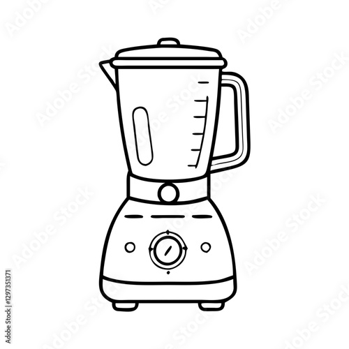 a line art illustration of an electric blender, perfect for cooking and blending healthy ingredients vector illustration