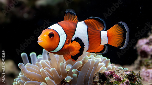 Clownfish in Bleached Anemone

