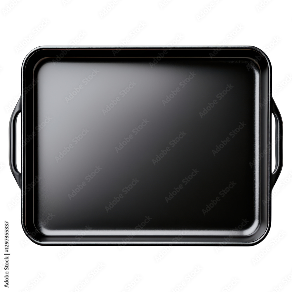 Non stick baking sheet with rectangular shape and smooth, isolated on transparent background Non stick baking sheet with rectangular shape and smooth, isolated on transparent background