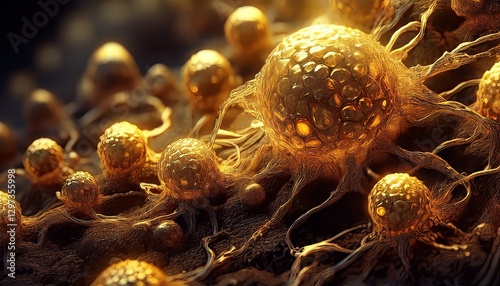 cancerous cells background, healthcare concept