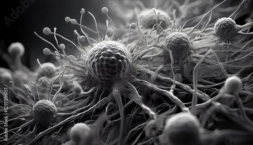 cancerous cells background, healthcare concept