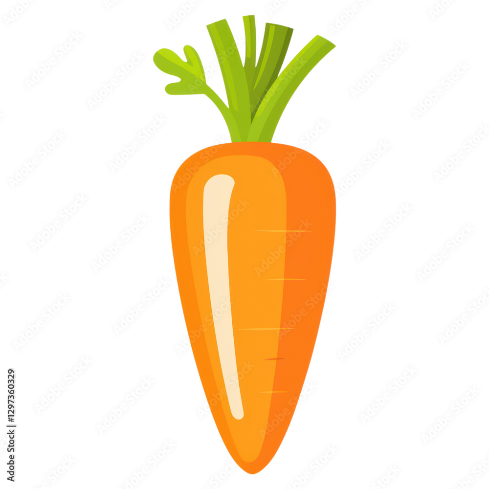 Fresh carrot with green top, vibrant and healthy , isolated on transparent background Fresh carrot with green top, vibrant and healthy , isolated on transparent background