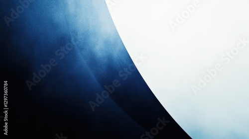 Deep Blue Gradient Background with Modern White Elements for Design