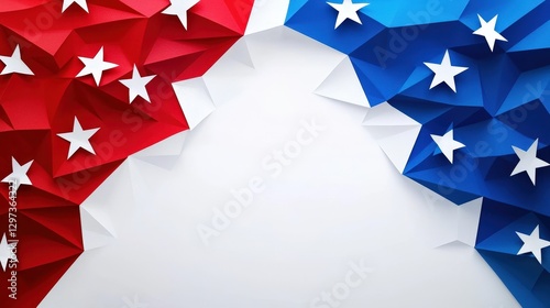 Elegant Geometric Shapes for 4th of July Presentation Background
