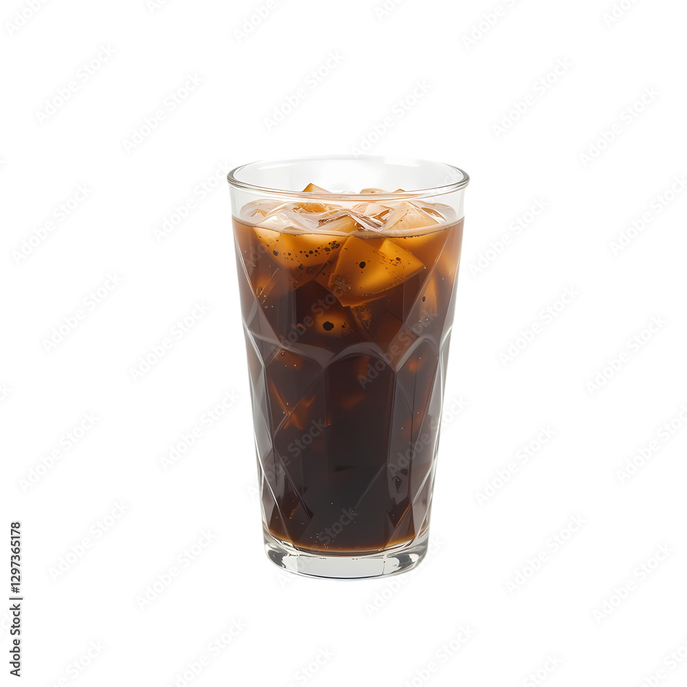 Iced Coffee: Refreshing Cold Brew Recipe isolated on transparent background Iced Coffee: Refreshing Cold Brew Recipe isolated on transparent background