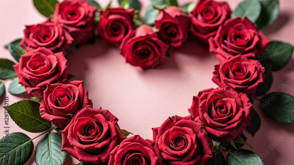 Elegant Red Rose Heart Frame: Mother's Day Promotion, Floral Shop Ad, Greeting Card Design, Love Symbol Elegant Red Rose Heart Frame: Mother's Day Promotion, Floral Shop Ad, Greeting Card Design, Love Symbol