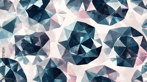 Seamless Pattern Diamonds View with Pattern with Duotone