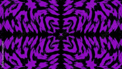 Abstract black and purple pattern with symmetrical design
