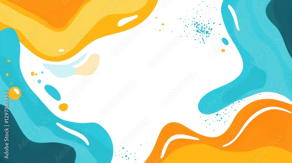 Copy space for promotional content with minimalist background flat design top view creative theme water color complementary color scheme. Copy space for promotional content with minimalist background flat design top view creative theme water color complementary color scheme.