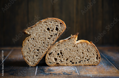 Loaf of homemade sourdough bread