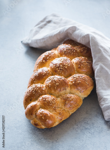 Homemade challah bread