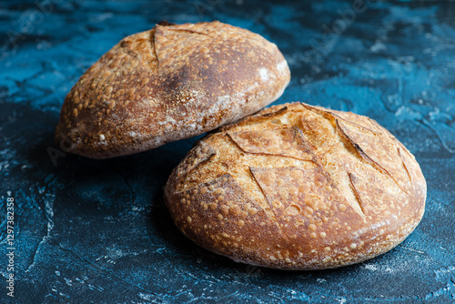 Loaves of sourdough bread