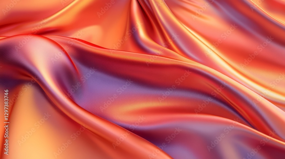 Fototapeta premium Silk Texture Smooth Scene with Rich with Folds with Smooth