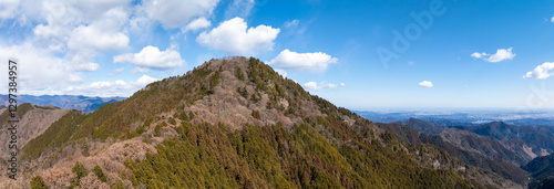 東京都 大岳山のパノラマ風景