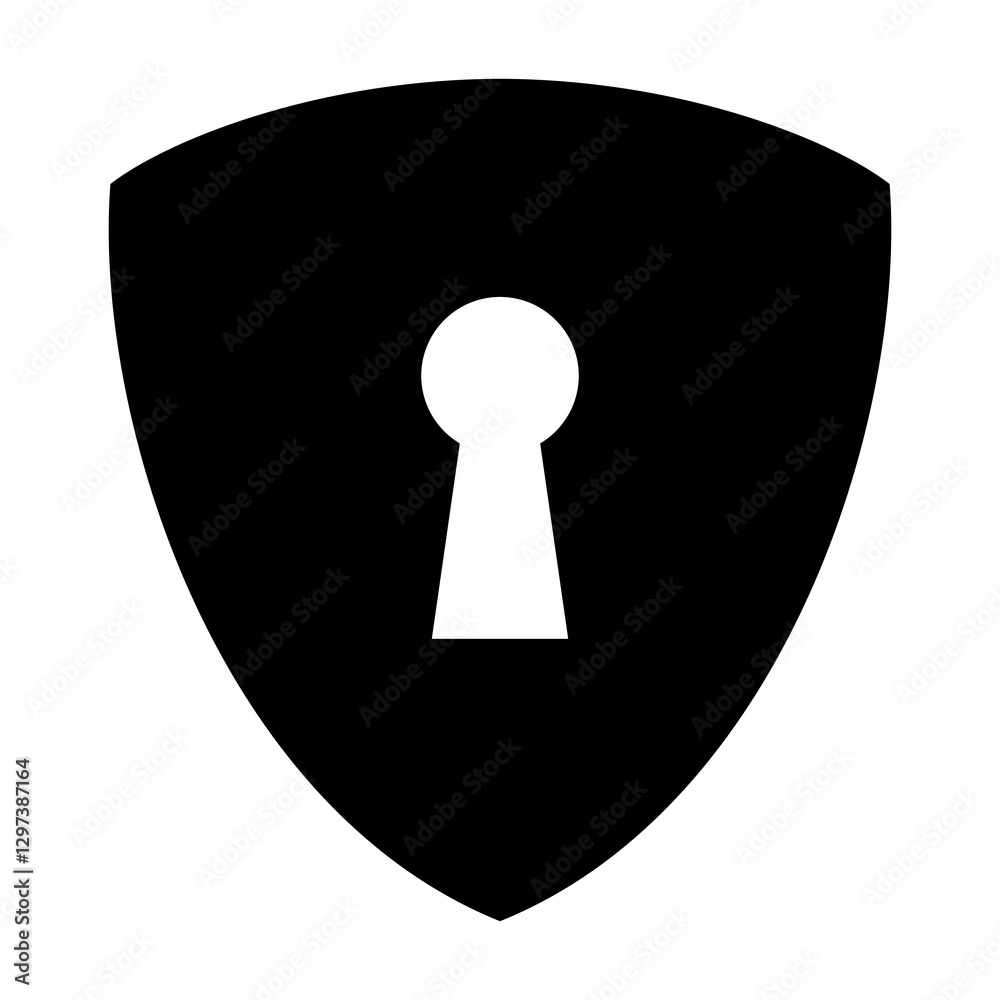 Shield security silhouette vector icon,simple minimalist and modern design,isolated on white background,can be for sign,logo,or collection Shield security silhouette vector icon,simple minimalist and modern design,isolated on white background,can be for sign,logo,or collection