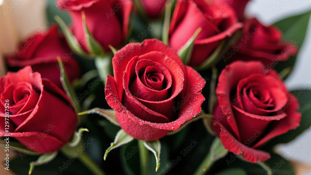 Luxurious Red Rose Bouquet: Perfect for Mother's Day Campaigns, Floral Ads, and Romantic Greeting Cards Luxurious Red Rose Bouquet: Perfect for Mother's Day Campaigns, Floral Ads, and Romantic Greeting Cards