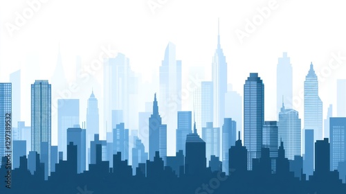 Wallpaper Mural City skyline silhouette, urban landscape, illustration, background, design, graphic, vector,  poster design Torontodigital.ca