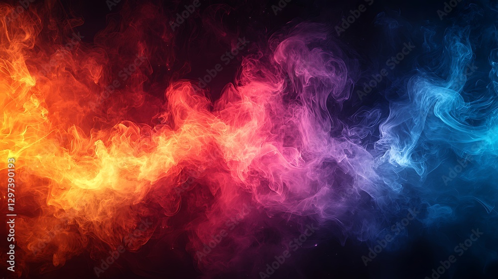 Abstract Colorful Smoke Swirls Design Background Abstract Colorful Smoke Swirls Design Background
