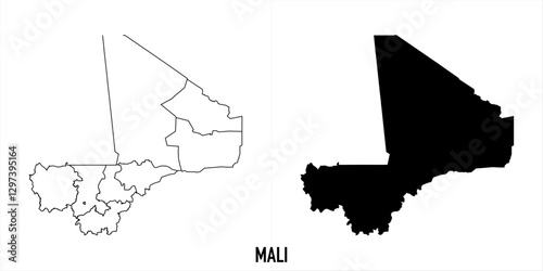 High detailed vector map - mali