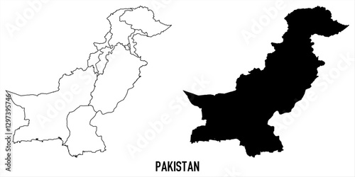 High detailed vector map - pakistan