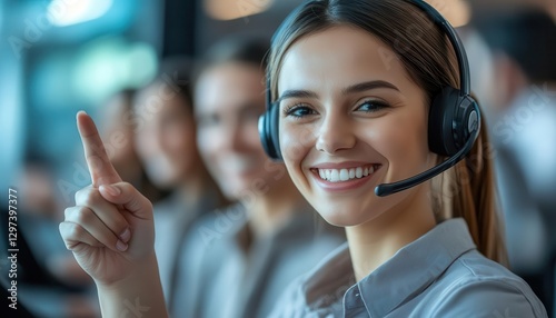 A customer service team celebrating positive feedback and high customer satisfaction, Customer service, Positive and rewarding