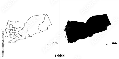 High detailed vector map - yemen