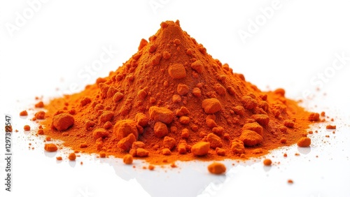 Obraz na płótnie A pile of powdered annatto on a white background. w salonie