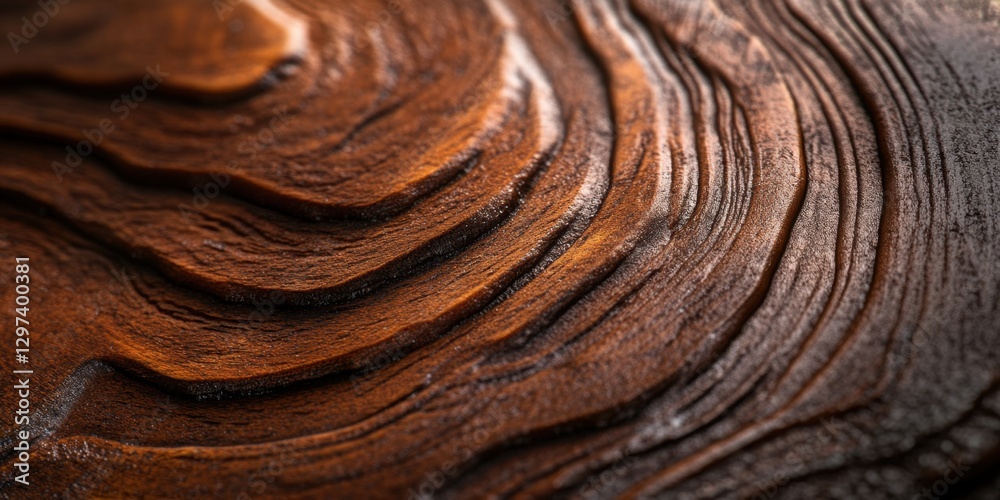 Fototapeta premium Close-up of rich brown wooden texture