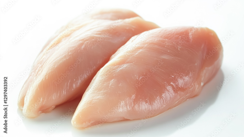 Close up of fresh raw chicken breast for culinary arts and meal preparation Close up of fresh raw chicken breast for culinary arts and meal preparation