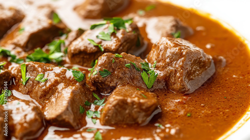 Hearty viennese goulash with tender beef chunks and rich sauce
