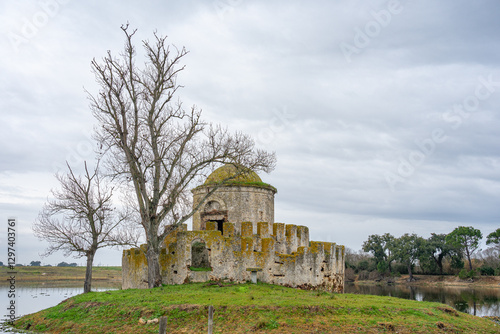 Exterior of the chapel of Santo Antonio da Ussa in the Baroque d Alva in Alcochete.
