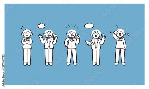ビジネスマンのイラストセット