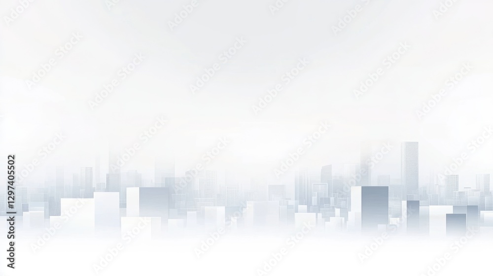 Fototapeta premium Abstract city skyline, modern architecture, blurred view, background image
