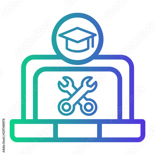 education Line Gradient Icon