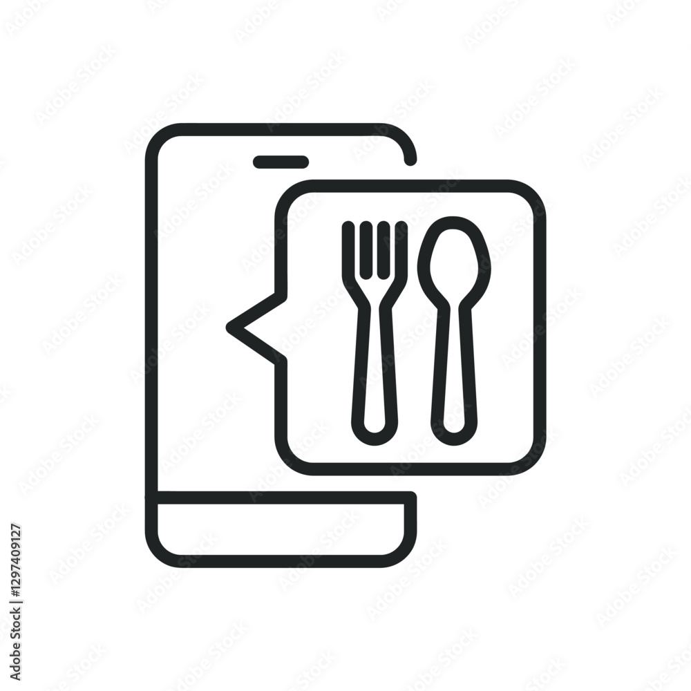 Food order thin line icons. Editable stroke and Perfect pixel on transparent background Food order thin line icons. Editable stroke and Perfect pixel on transparent background