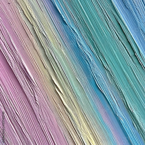 Abstract diagonal pastel paint strokes photo