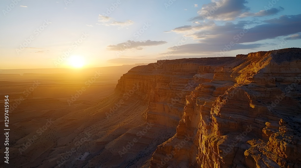 Dramatic canyon sunset nature landscape rocky terrain vast horizon aerial view serene beauty Dramatic canyon sunset nature landscape rocky terrain vast horizon aerial view serene beauty
