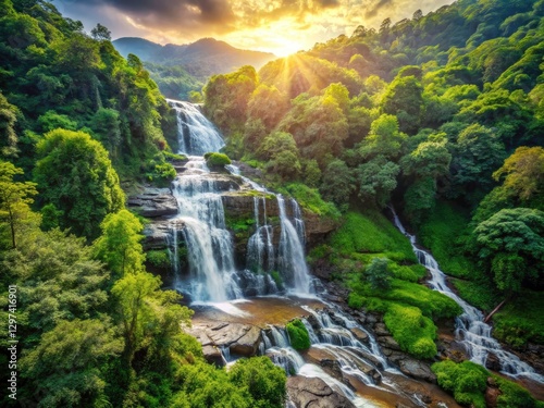 Mae Ya Waterfall Doi Inthanon Chiang Mai Thailand Stunning Aerial View Landscape Photography