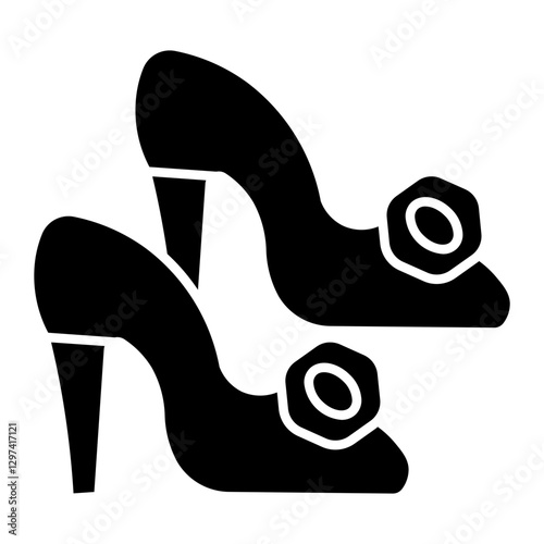 high heeled Solid icon