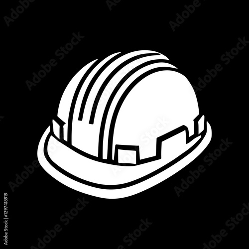 Hard Hat  simple, minimalist illustration design vector