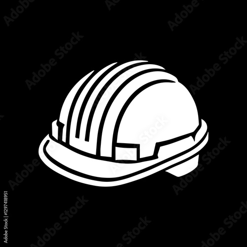 Hard Hat  simple, minimalist illustration design vector