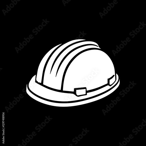 Hard Hat  simple, minimalist illustration design vector