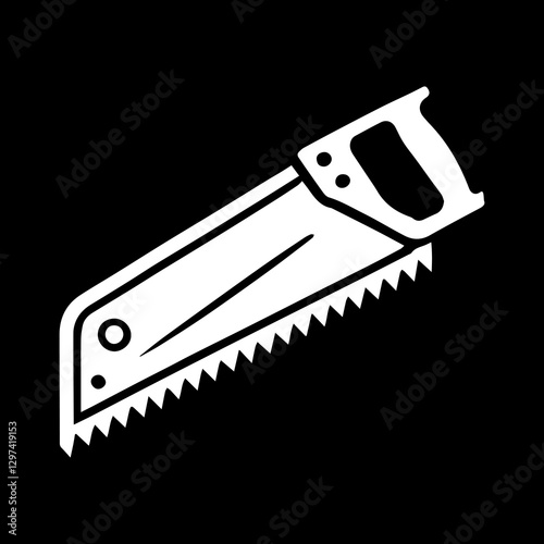 Saw simple minimalist illustration design vector