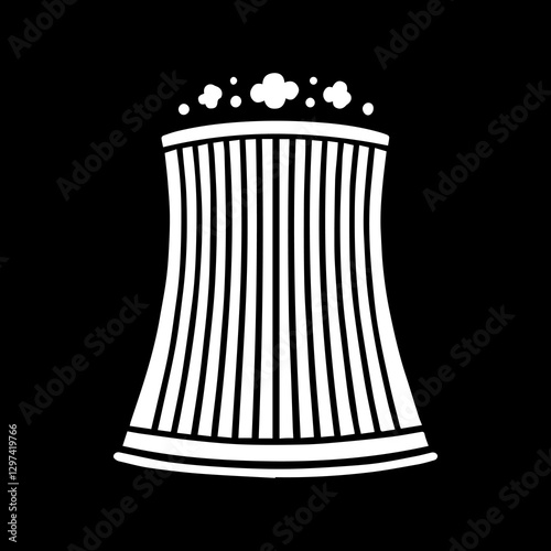Cooling towers simple minimalist illustration design vector