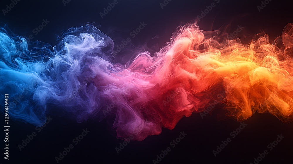 Fototapeta premium Abstract Colorful Smoke Swirling Design